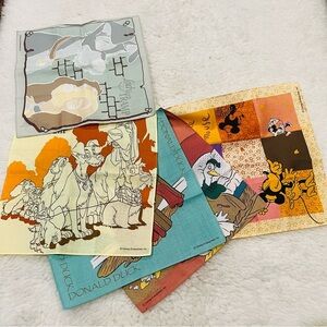 Disney Lot of 5 Handkerchief size 11”